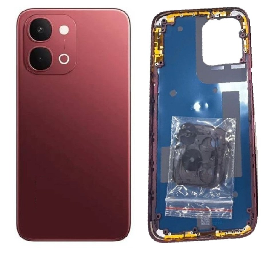 Compatible Replacement Vivo Y51 Pro 5G Full Body Housing Replacement Back Frame Middle Chassis with Side Keys – Green, White, Maroon & Gold Color: MAROON